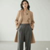 [TP046] Stand-Collar Wool Coat