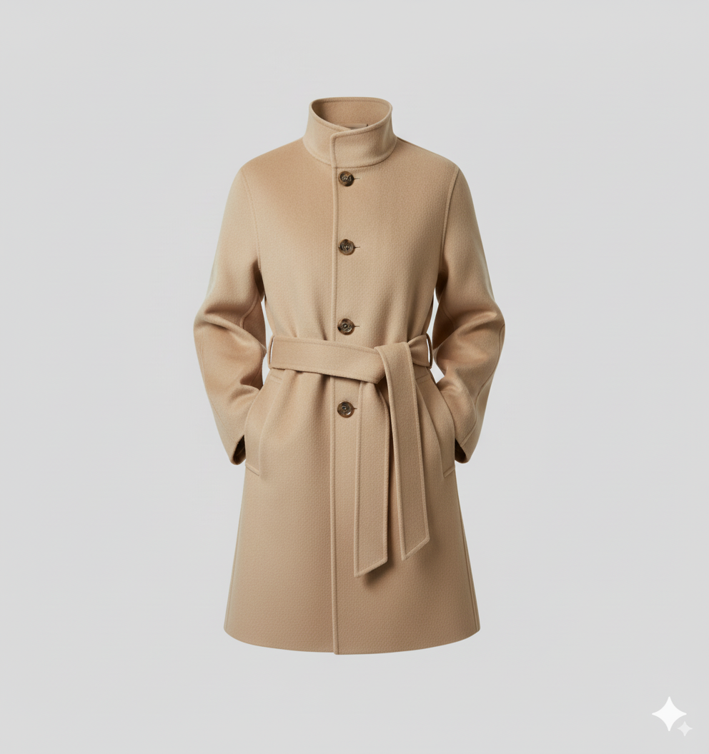 [TP046] Stand-Collar Wool Coat