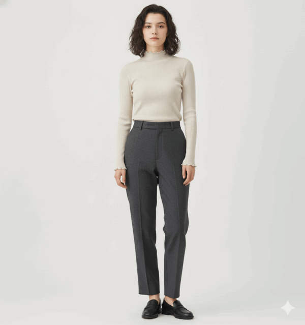 [TP047] Half-Turtleneck Base Top