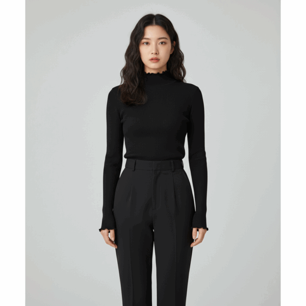 [TP047] Half-Turtleneck Base Top