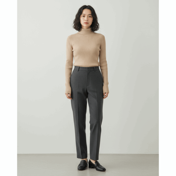 [TP049] High-Neck Knit Sweater