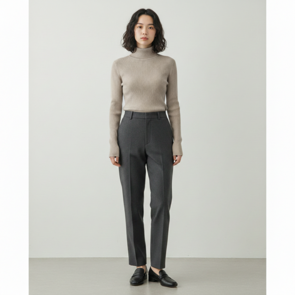 [TP049] High-Neck Knit Sweater