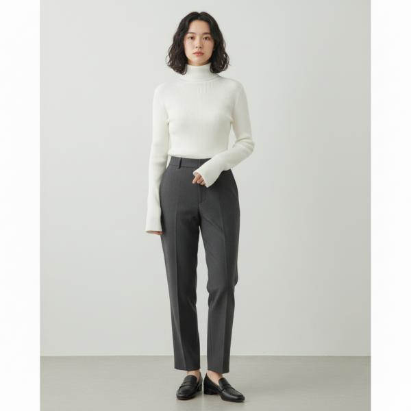 [TP049] High-Neck Knit Sweater