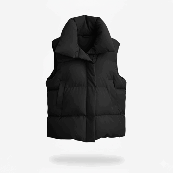 [TP050] Sleeveless Stand-Collar Cotton Vest