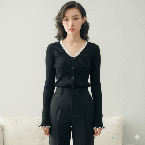 [TP051] Faux Two-Piece Bow Tie Top