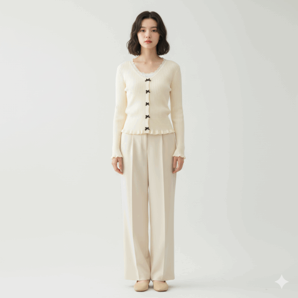 [TP051] Faux Two-Piece Bow Tie Top