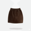 [BM027] Mink-Texture Fuzzy Midi Skirt