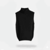 [TP053] Ribbed Sleeveless Half-Turtleneck Knit Vest