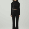 [DC019] Knitted Turtleneck Slim-Fit Pants Set