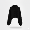 [TP060] High-Neck Cable-Knit Pullover Sweater