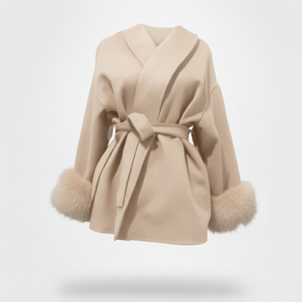 [TP062] Faux-Fur Sleeve Jacket