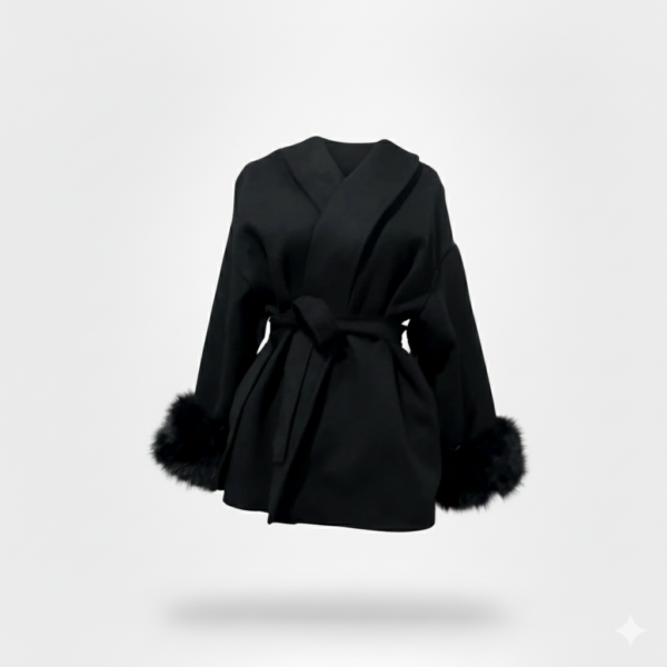 [TP062] Faux-Fur Sleeve Jacket