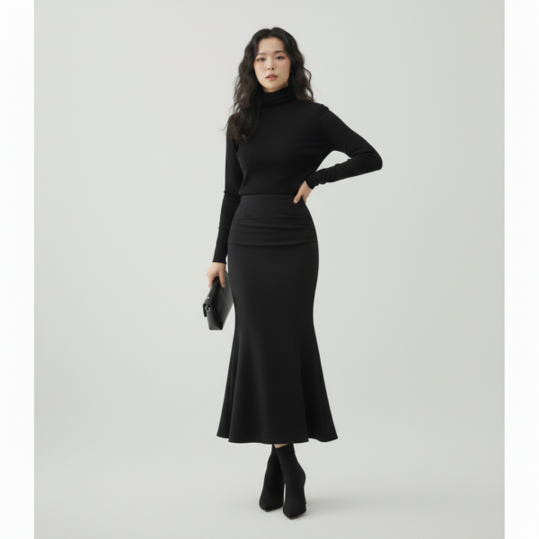 [BM030] High-Waisted Bodycon Mermaid Skirt