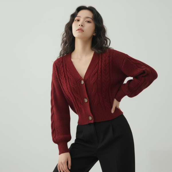 [TP063] Classic Cable-Knit Sweater