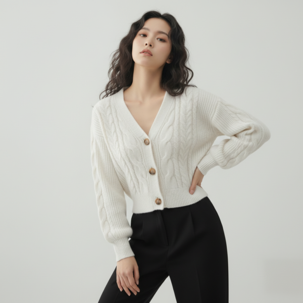 [TP063] Classic Cable-Knit Sweater