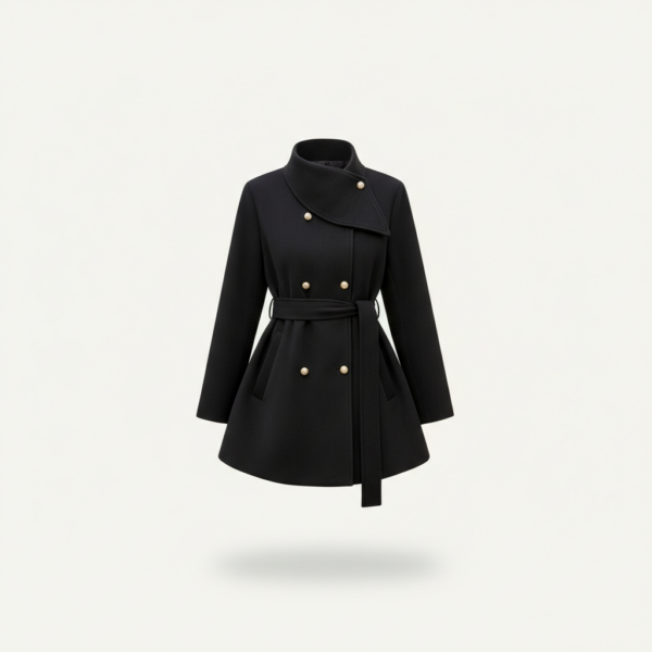 [TP064] Mid-Length Tie-Waist Coat