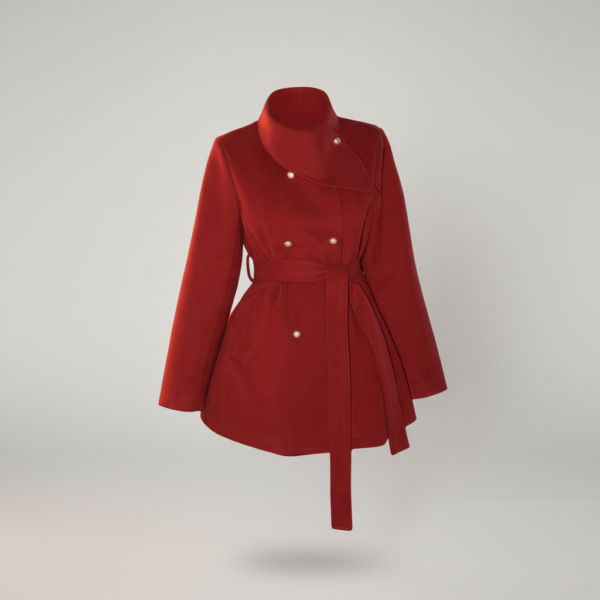 [TP064] Mid-Length Tie-Waist Coat