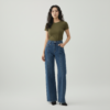 [BM034] Vintage-Inspired Architectural High-Rise Wide-Leg Jeans