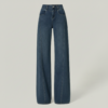 [BM034] Vintage-Inspired Architectural High-Rise Wide-Leg Jeans