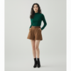 [BM035] Women's Sophisticated High-Waisted Tailored Pleated Shorts with Slim Belt
