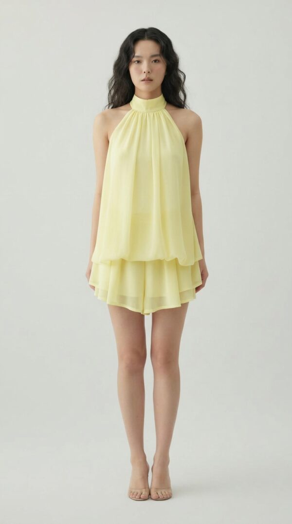 [DC025] Ethereal Chiffon Tiered Halter