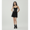 [TP069] Luxe Noir Lace-Paneled Bustier Corset