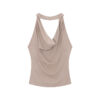 [TP071] The Serene Drape Halter Blouse
