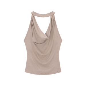 [TP071] The Serene Drape Halter Blouse