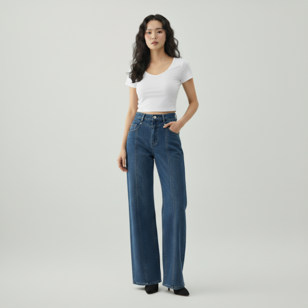 [TP075] Essential Ribbed Scoop Neck Crop Tee