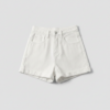 [BM036] Elevated High-Waist Cuffed Denim Shorts