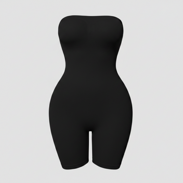 [DC027] Ribbed Strapless Sculpting Romper