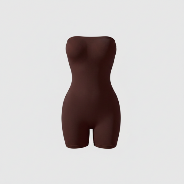 [DC027] Ribbed Strapless Sculpting Romper