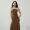 [DC028] Aurelia Satin Halter Maxi Dress