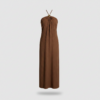 [DC028] Aurelia Satin Halter Maxi Dress