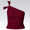 [TP076] Aria One-Shoulder Ruched Knot Top