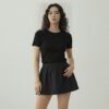 [BM038] Elevated Minimalis Elastic-Waist Mini Skirt