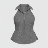 [TP078] The Riviera Striped Halter Shirt