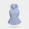 [TP078] The Riviera Striped Halter Shirt