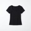 [TP080] Fitted Crew-Neck Top