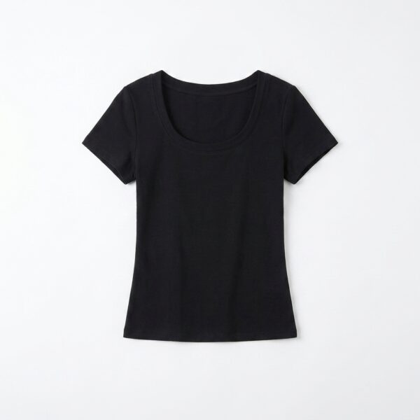 [TP080] Fitted Crew-Neck Top