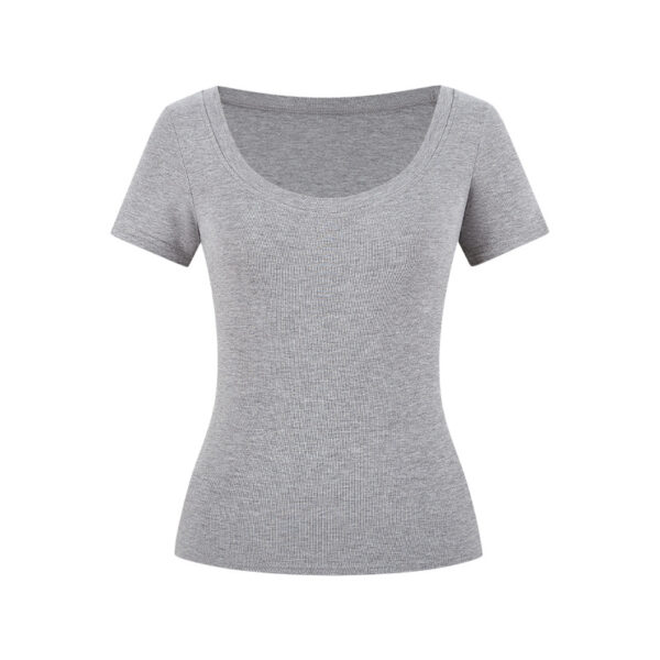 [TP080] Fitted Crew-Neck Top
