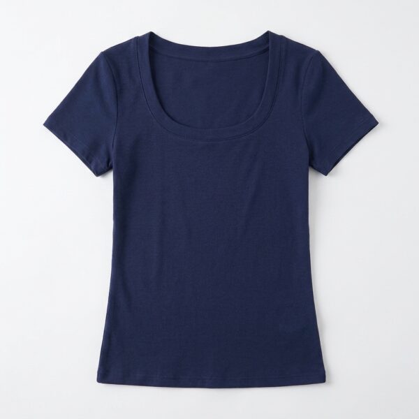 [TP080] Fitted Crew-Neck Top