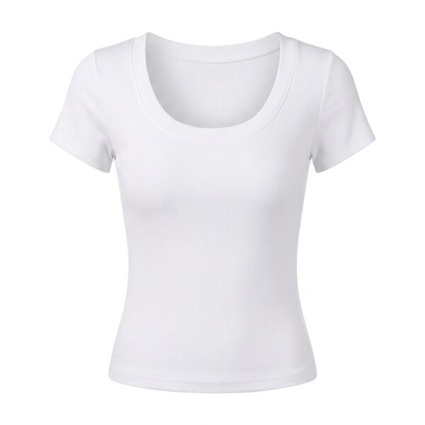 [TP080] Fitted Crew-Neck Top