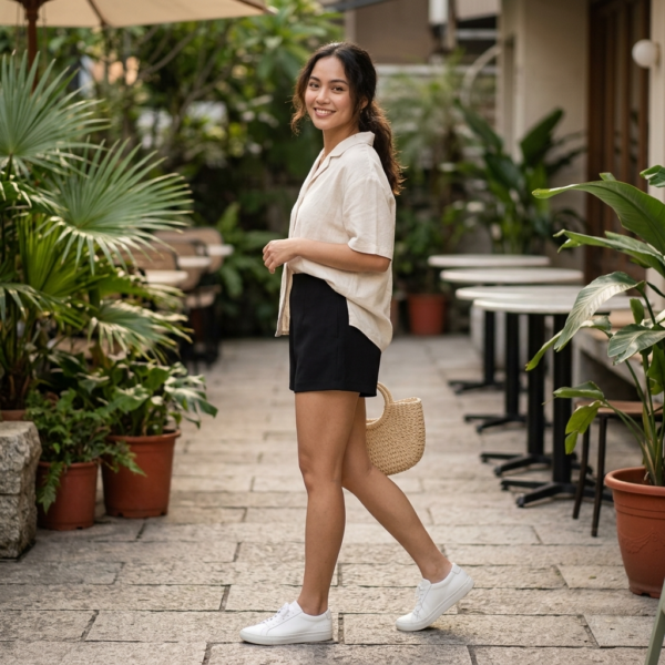 [BM040] Chic High-Waisted Tailored Shorts