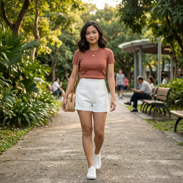 [BM040] Chic High-Waisted Tailored Shorts