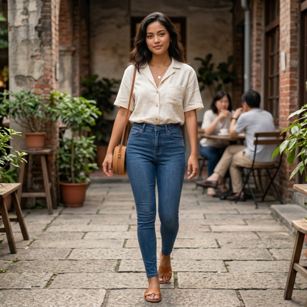 [BM042] Sleek High-Rise Sculpting Skinny Denim Jeans
