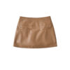 [BM044] Faux Leather High-Waist Mini Skirt