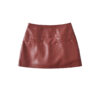[BM044] Faux Leather High-Waist Mini Skirt