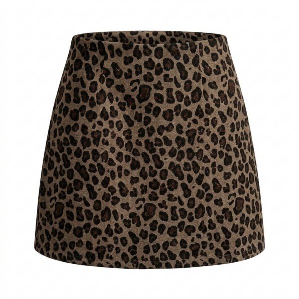 [BM045] Timeless Leopard Print A-Line Mini Skirt