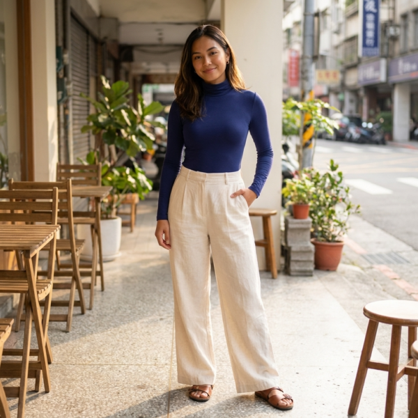 [DC031] Sleek Turtleneck Long Sleeve Bodysuit